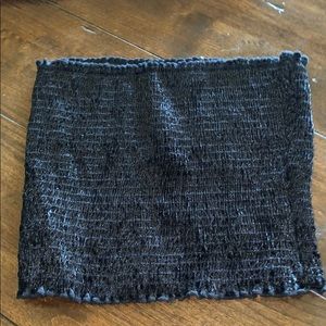 Velvet black tube top